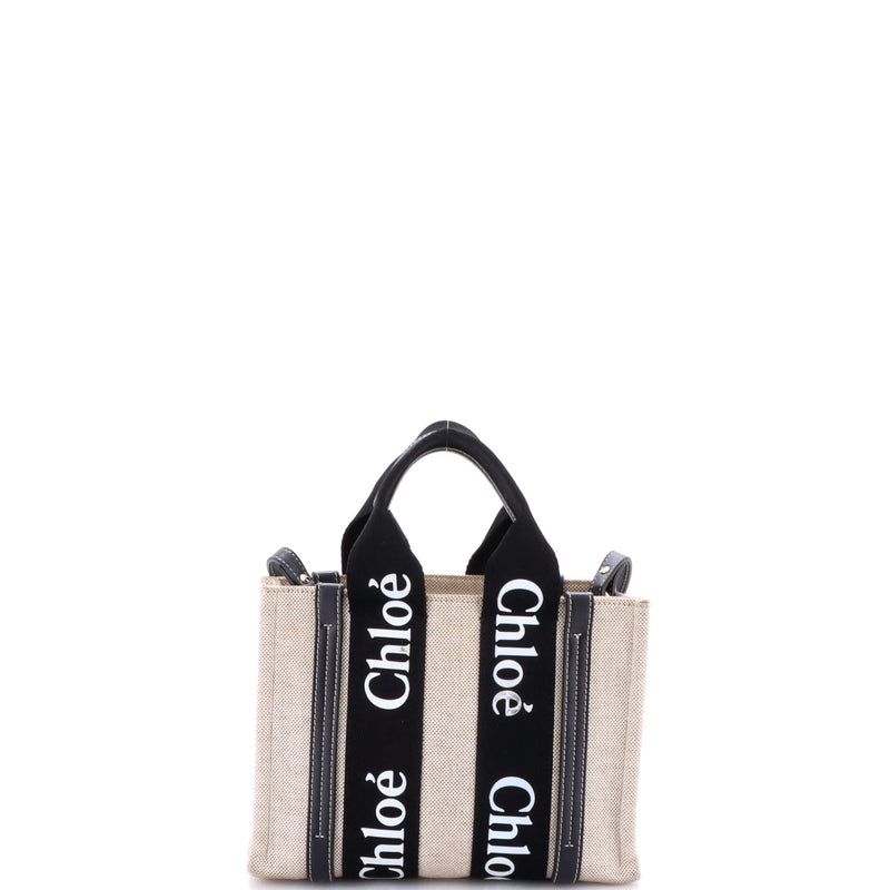 Woody Tote Canvas With Leather Small