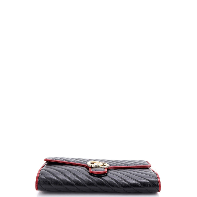 Gg Torchon Flap Clutch Diagonal Quilted