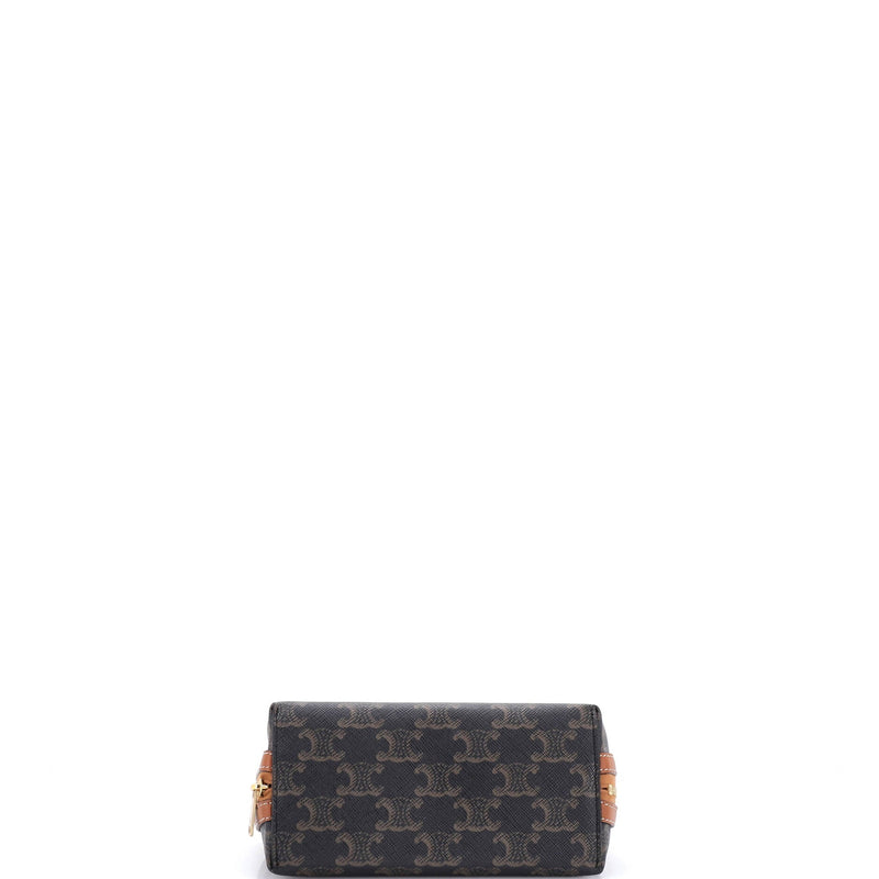Zip Around Chain Clutch Embroidered