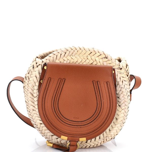 Marcie Basket Crossbody Bag Raffia And