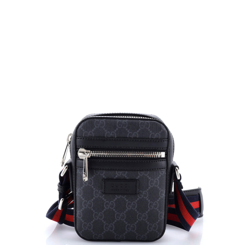 Web Strap Front Zip Messenger Bag Gg