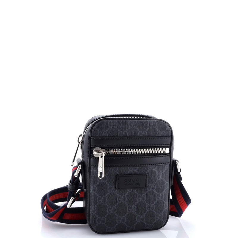 Web Strap Front Zip Messenger Bag Gg