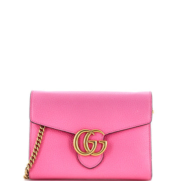 Gg Marmont Chain Wallet Leather Mini