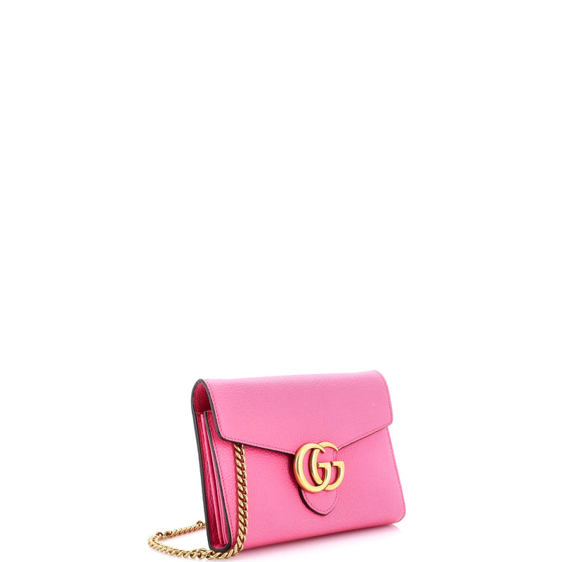 Gg Marmont Chain Wallet Leather Mini