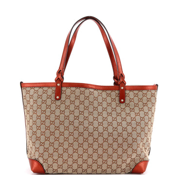 Craft Tote Gg Canvas With Leather Medium