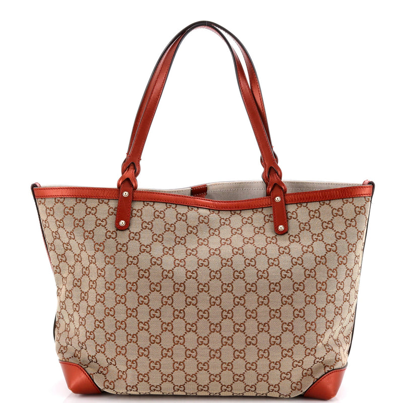 Craft Tote Gg Canvas With Leather Medium