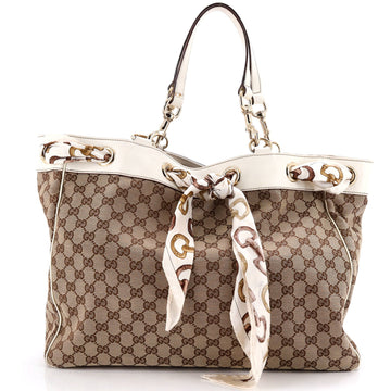 Positano Tote Gg Canvas Large