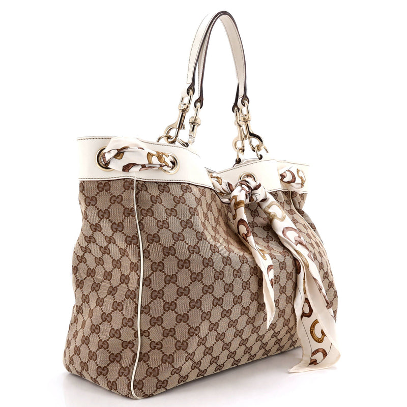 Positano Tote Gg Canvas Large