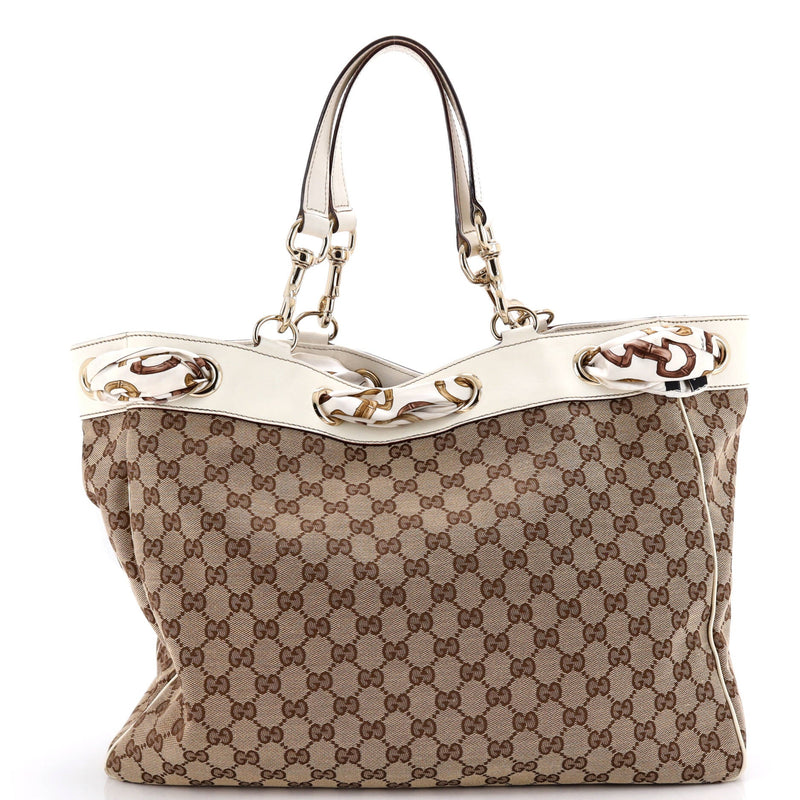 Positano Tote Gg Canvas Large