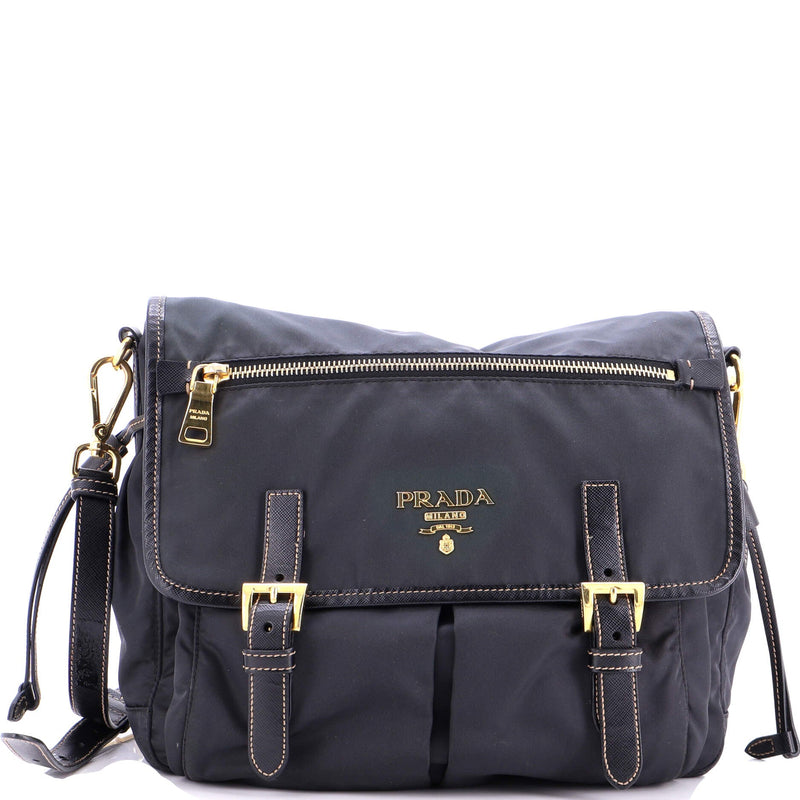 Double Buckle Flap Camera Bag Tessuto