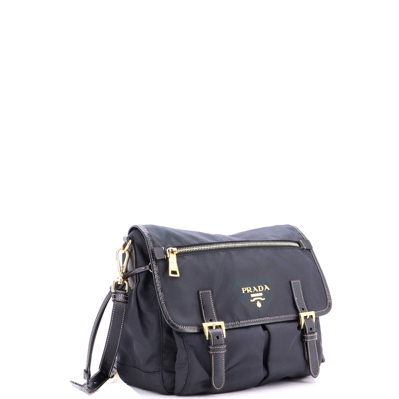 Double Buckle Flap Camera Bag Tessuto