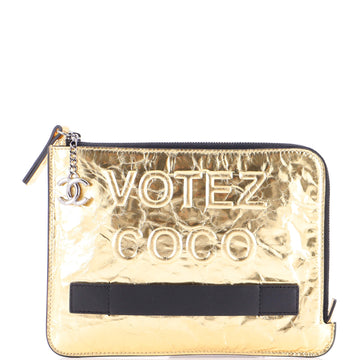Votez Coco Pouch Embossed Leather Small