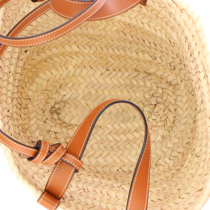 Triomphe Basket Shoulder Bag Raffia With