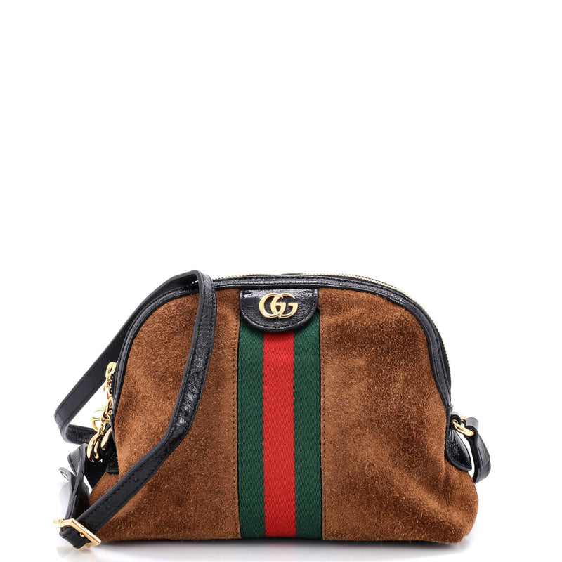 Ophidia Dome Shoulder Bag Suede Small