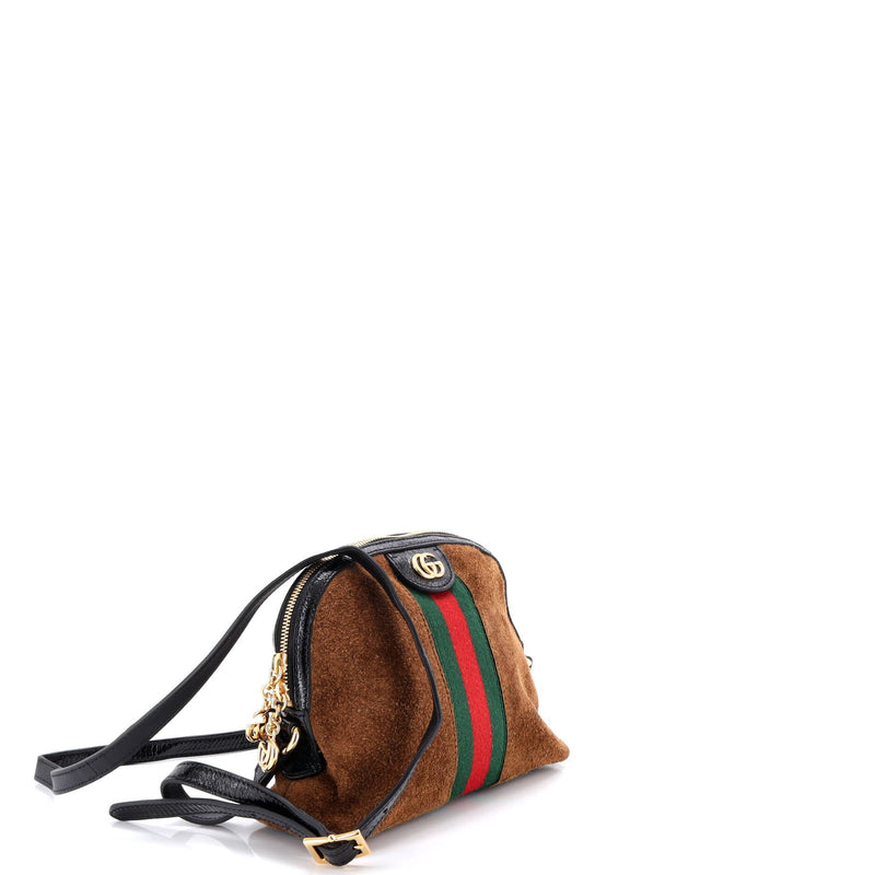 Ophidia Dome Shoulder Bag Suede Small