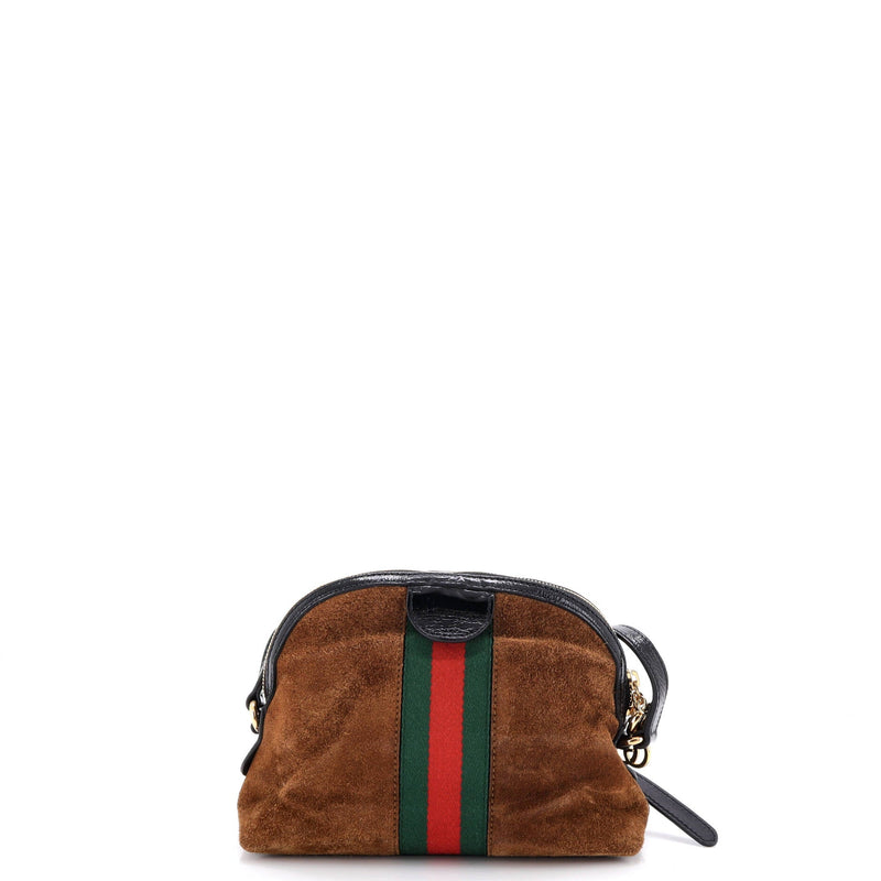 Ophidia Dome Shoulder Bag Suede Small