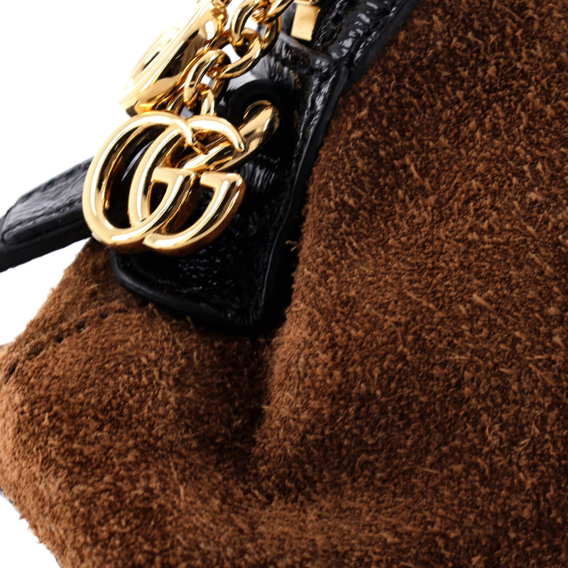 Ophidia Dome Shoulder Bag Suede Small