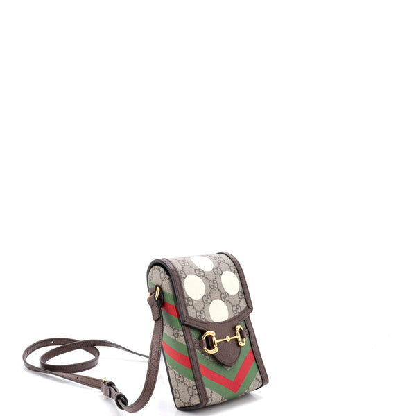 Horsebit Crossbody Bag Printed Gg Coated