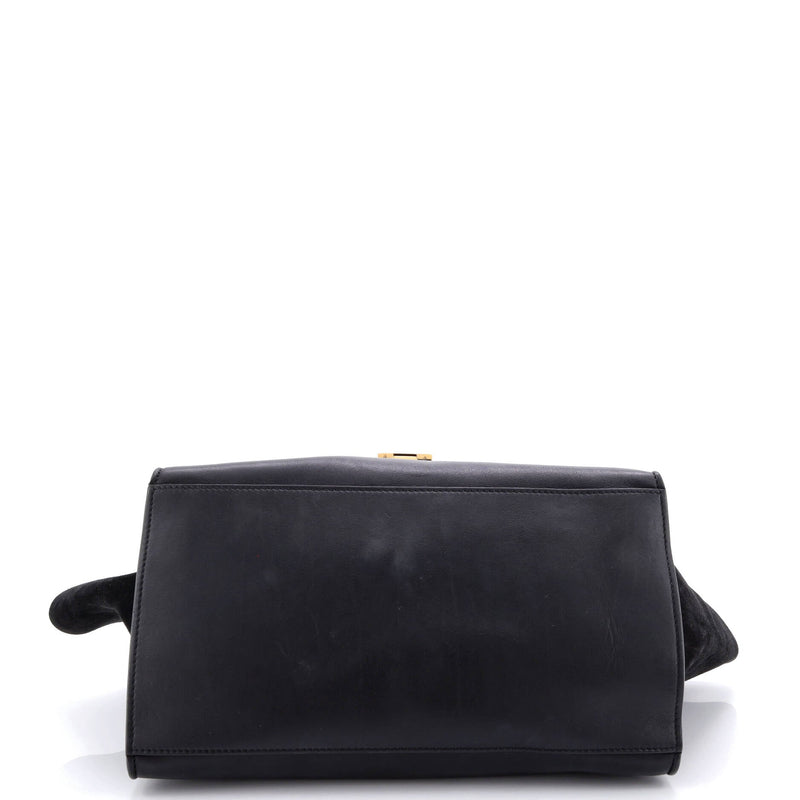 Trapeze Bag Crocodile Embossed Leather