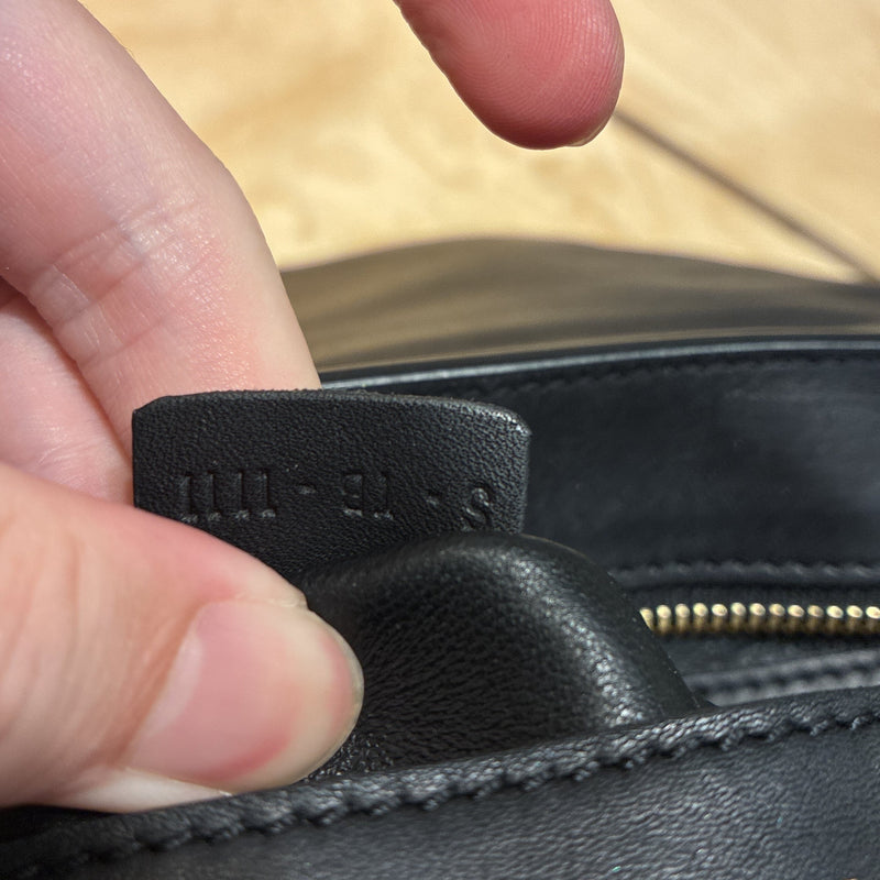 Trapeze Bag Crocodile Embossed Leather