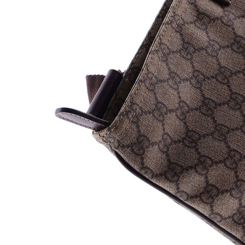 Zip Top Messenger Bag Gg Coated Canvas