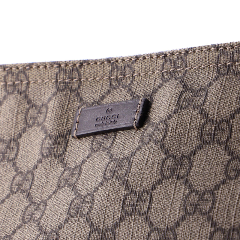 Zip Top Messenger Bag Gg Coated Canvas