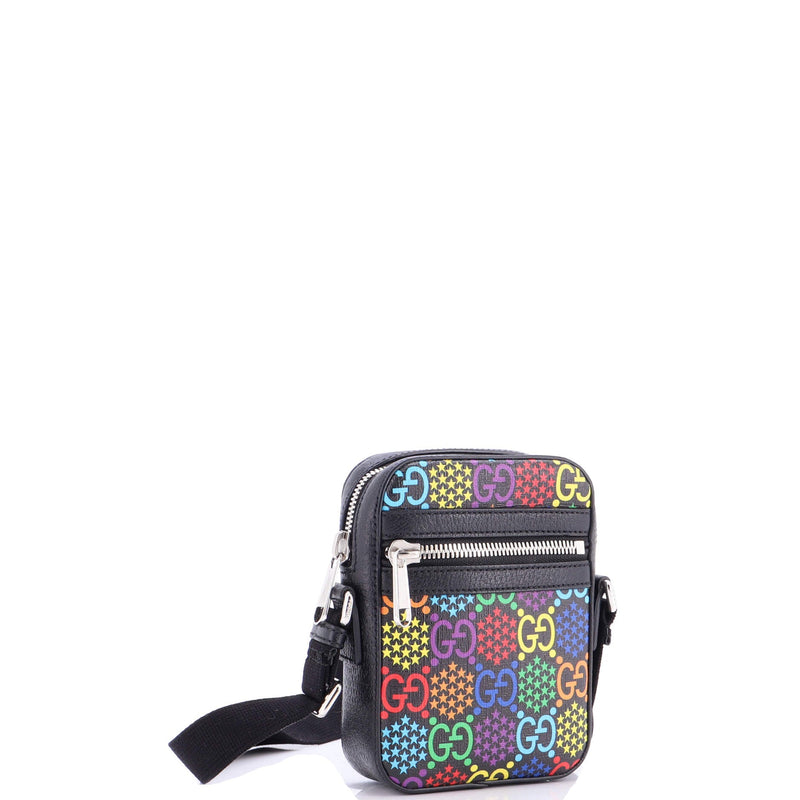 Front Zip Messenger Bag Psychedelic