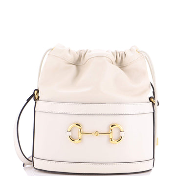 Horsebit Bucket Crossbody Bag Leather