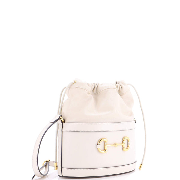 Horsebit Bucket Crossbody Bag Leather