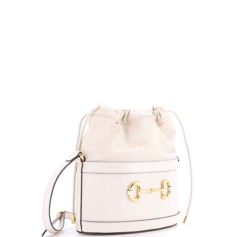 Horsebit Bucket Crossbody Bag Leather