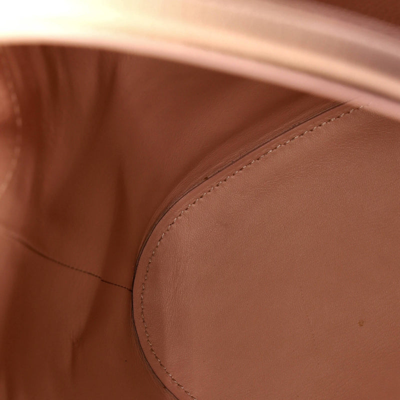 Tb Drawstring Bucket Bag Leather Small