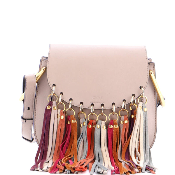 Multicolor Fringe Hudson Bag Leather