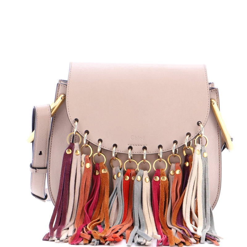 Multicolor Fringe Hudson Bag Leather