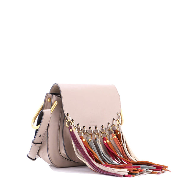 Multicolor Fringe Hudson Bag Leather