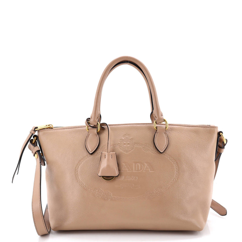 Embossed Logo Convertible Tote Glace
