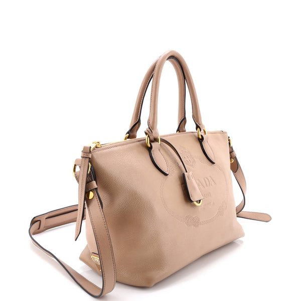 Embossed Logo Convertible Tote Glace