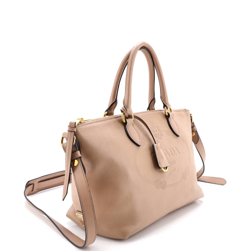 Embossed Logo Convertible Tote Glace