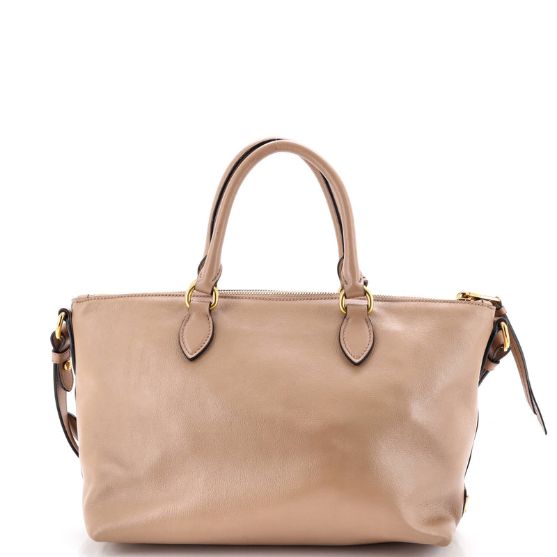 Embossed Logo Convertible Tote Glace