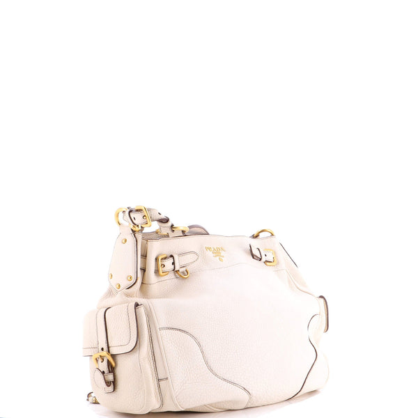 Side Pocket Hobo Vitello Daino Medium