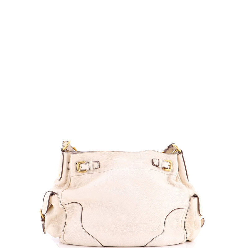 Side Pocket Hobo Vitello Daino Medium