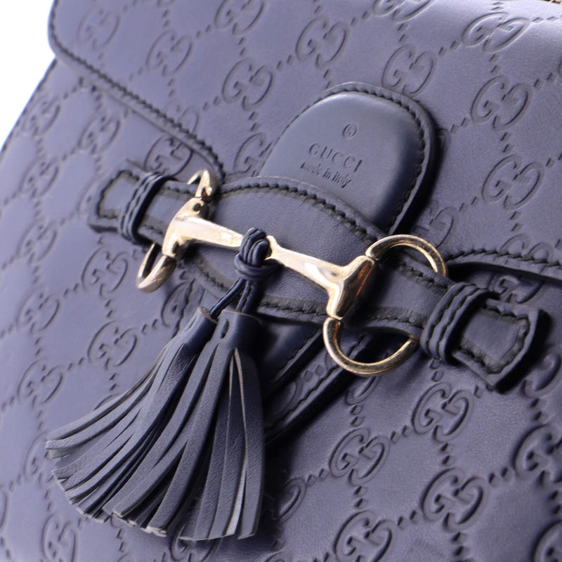 Emily Chain Flap Bag Guccissima Leather