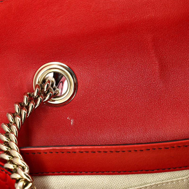 Emily Chain Flap Bag Guccissima Leather