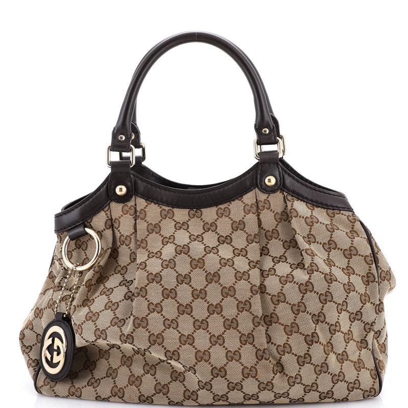Sukey Tote Gg Canvas With Leather Medium