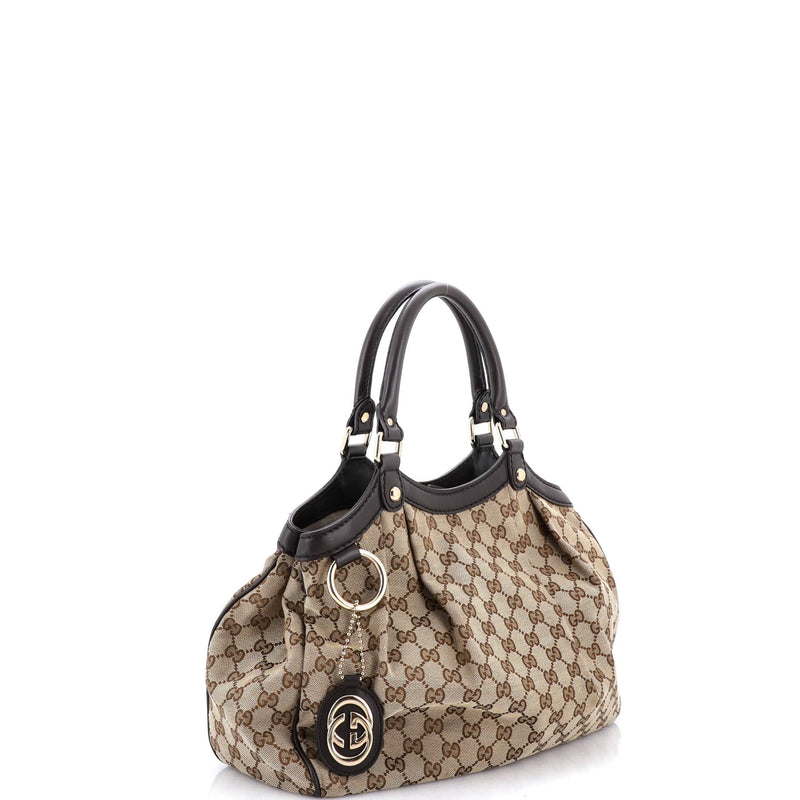 Sukey Tote Gg Canvas With Leather Medium