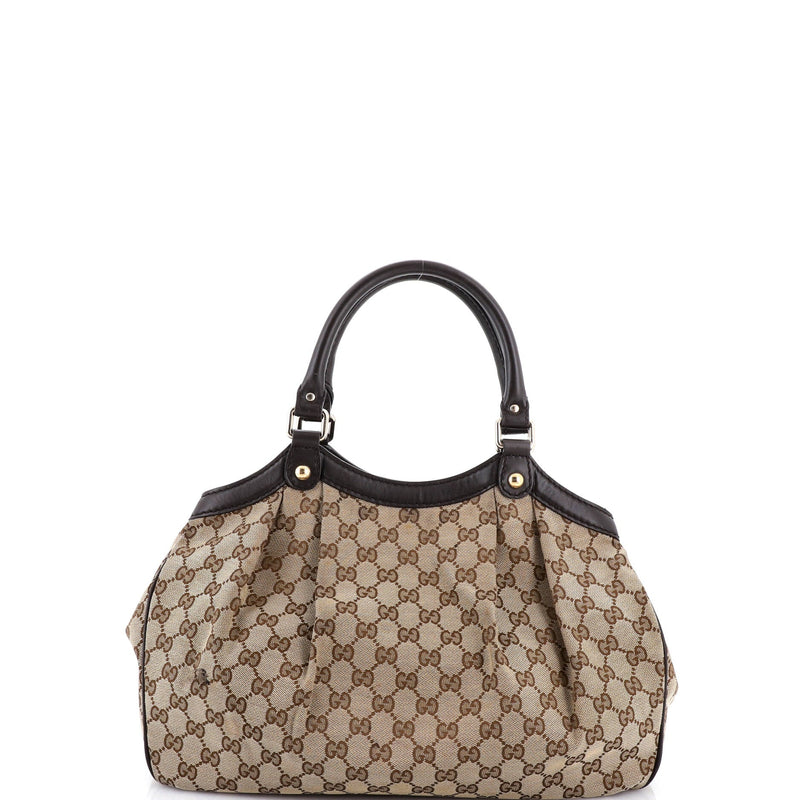 Sukey Tote Gg Canvas With Leather Medium