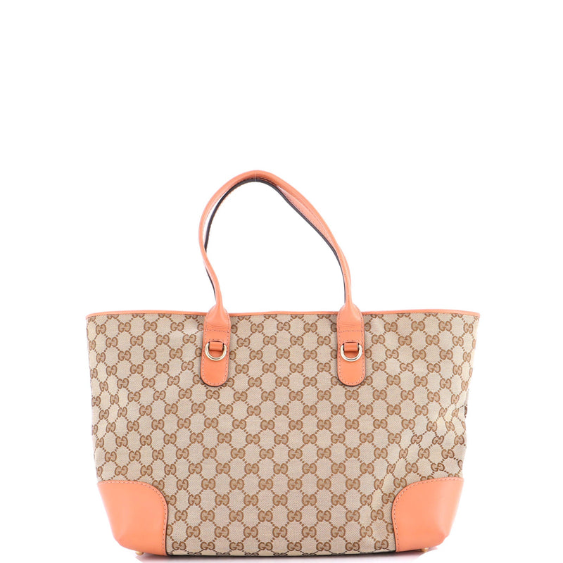 Heart Bit Open Tote Gg Canvas With