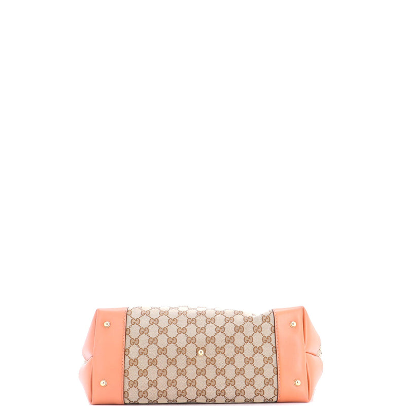 Heart Bit Open Tote Gg Canvas With