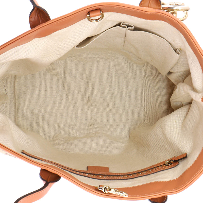 Heart Bit Open Tote Gg Canvas With