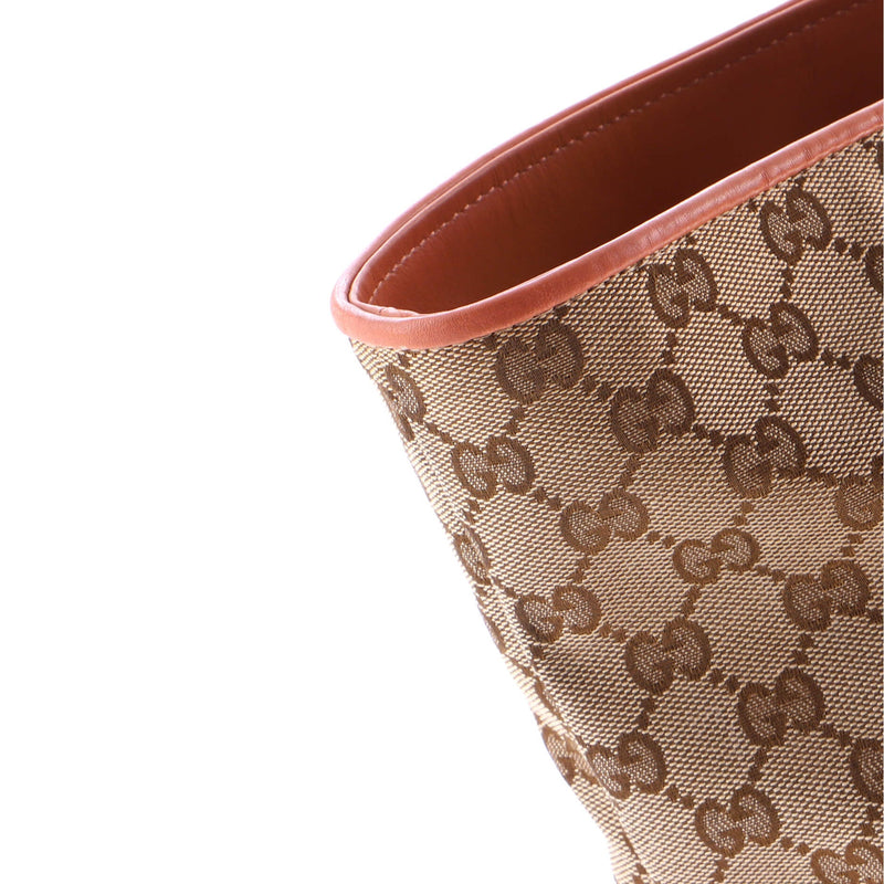 Heart Bit Open Tote Gg Canvas With