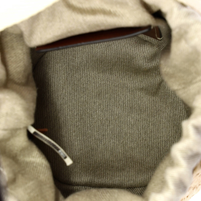 Woody Basket Tote Woven Raffia Small